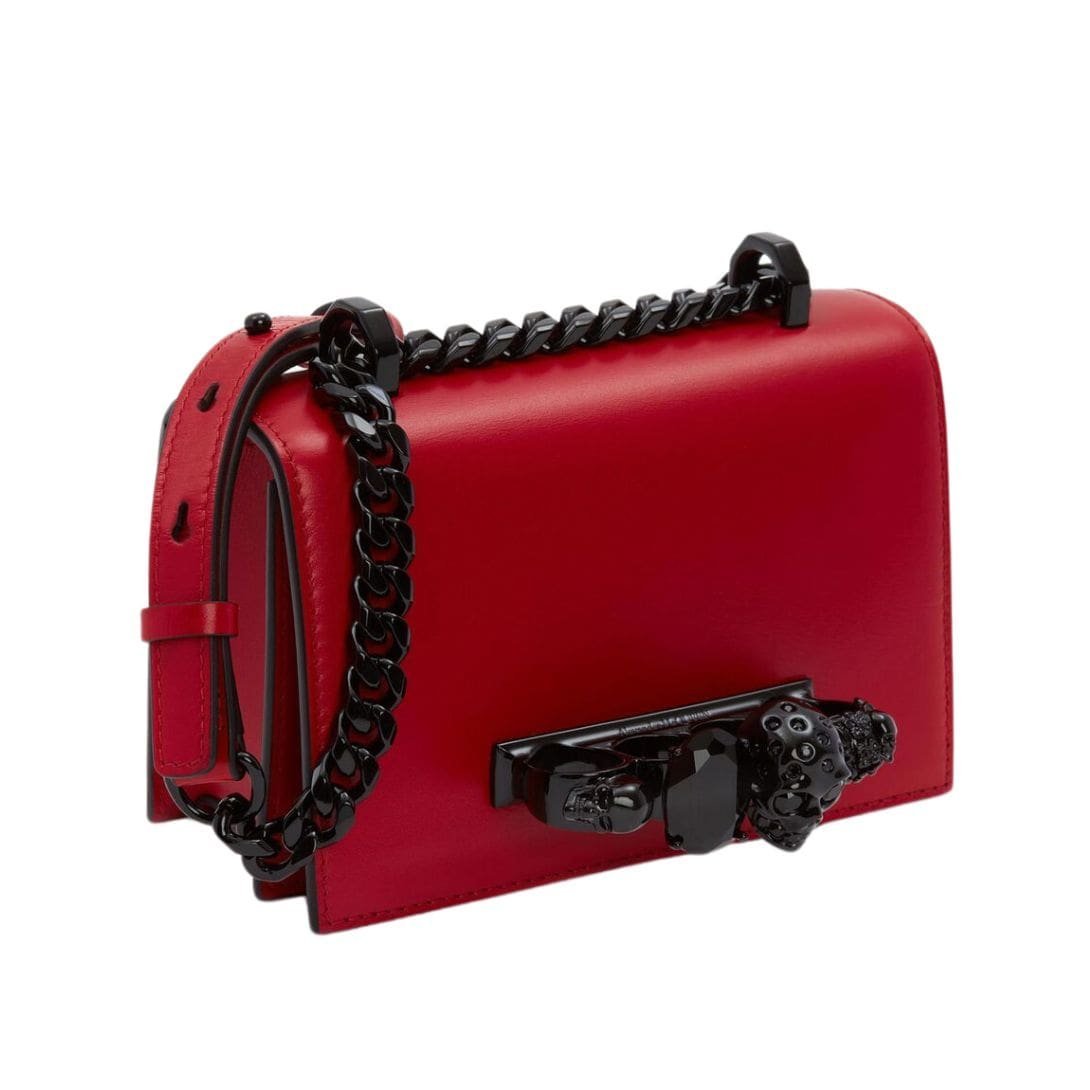 ALEXANDER MCQUEEN WOMANS MINI JEWELLED SATCHEL IN WELSH RED - Image 2