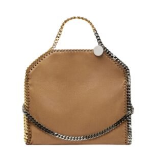 STELLA MCCARTNEY FRAYME STUDDED GRAINY ALTER MAT MEDIUM FLAP SHOULDER BAG