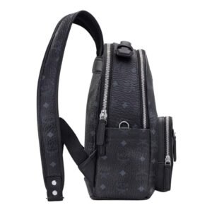 MCM SMALL STARK BACKPACK IN VISETOS BLACK