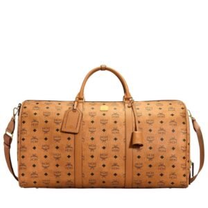 MCM OTTOMAR WEEKENDER BAG IN VISETOS COGNAC