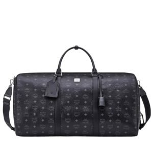 MCM OTTOMAR WEEKENDER BAG IN VISETOS BLACK