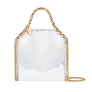 STELLA MCCARTNEY FALABELLA MIRRORED CHROME-FINISH TOTE BAG