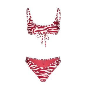 THE ATTICO RED AND MILK BIKINI