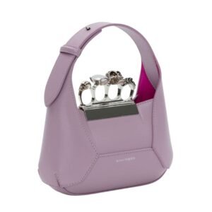 ALEXANDER MCQUEEN WOMENS THE JEWELLED HOBO BAG IN ANTIQUE PINK