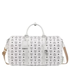 MCM OTTOMAR WEEKENDER BAG IN VISETOS WHITE