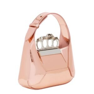ALEXANDER MCQUEEN WOMENS THE JEWELLED HOBO MINI BAG IN LIGHT PINK