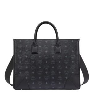 MCM LARGE MÜNCHEN TOTE IN VISETOS BLACK