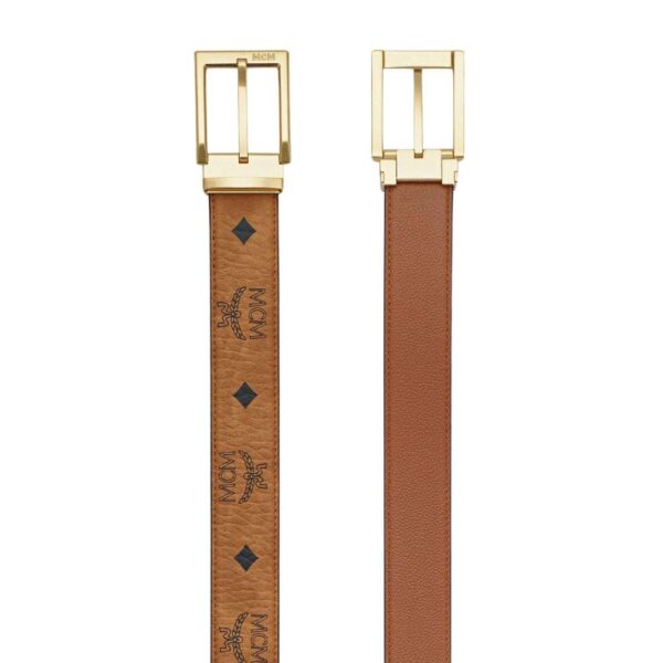 MCM AREN REVERSIBLE BELT 1.3” IN VISETOS COGNAC - Image 2