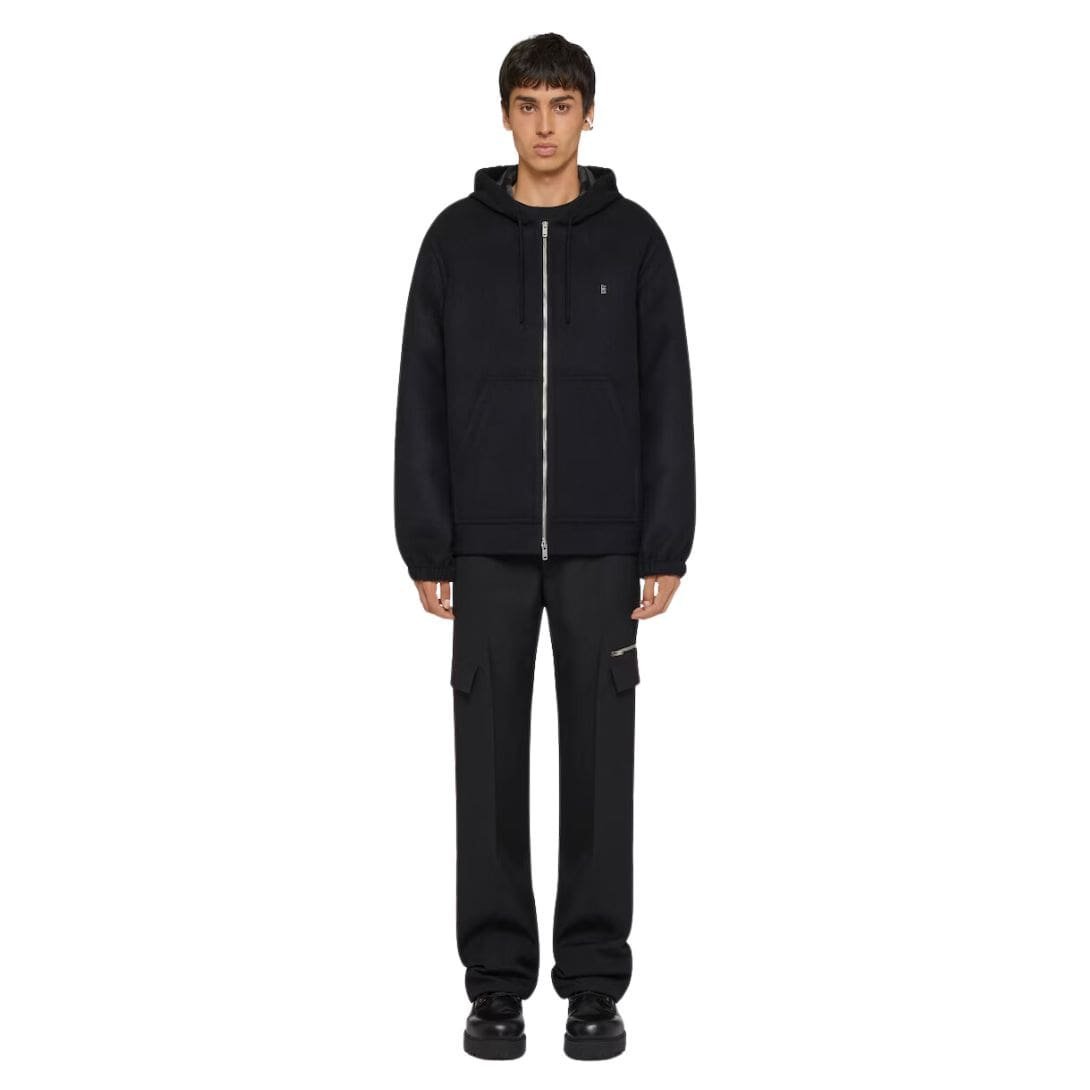 GIVENCHY HOODIE IN DOUBLE FACE WOOL - Image 2