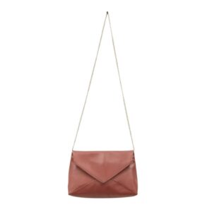 LA GARCONNE DRIES VAN NOTEN ENVELOPE LEATHER BAG RUST