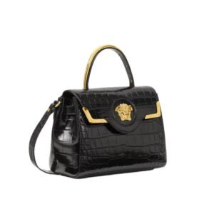 VERSACE CROC-EFFECT MEDUSA ’95 CROSSBODY BAG