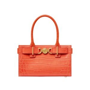 VERSACE CROC-EFFECT MEDUSA ’95 SMALL TOTE BAG