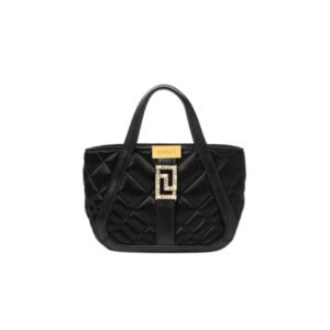 VERSACE CRYSTAL GRECA GODDESS SATIN MINI BAG