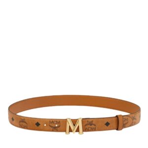 MCM CLAUS M BELT 1.2” IN VISETOS COGNAC