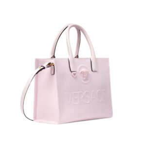 VERSACE LA MEDUSA CANVAS SMALL TOTE BAG