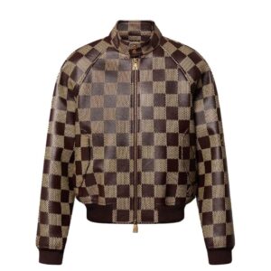 LOUIS VUITTON DAMIER LEATHER HARRINGTON JACKET