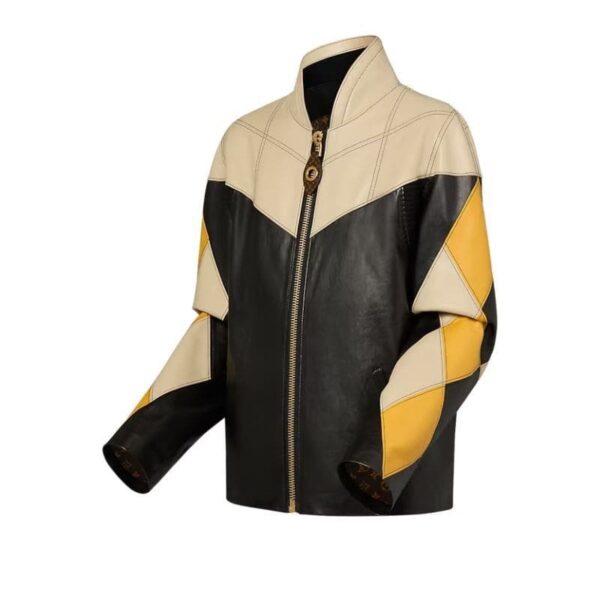 LOUIS VUITTON HARLEQUIN SLEEVE LEATHER JACKET - Image 3