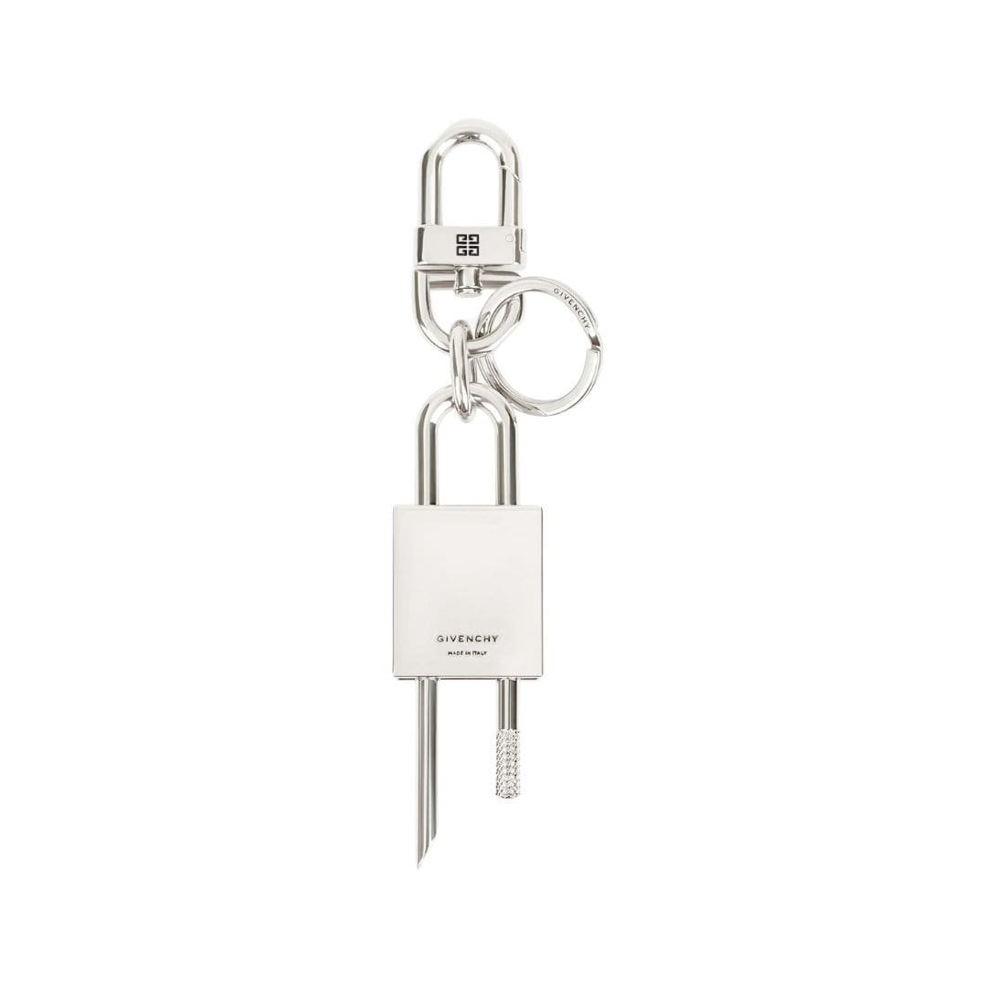 GIVENCHY 4G PADLOCK KEYRING IN METAL SILVERY - Image 2