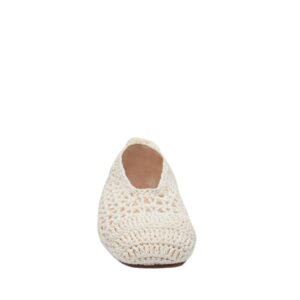 MAGDA BUTRYM CROCHET BALLET FLATS IN CREAM