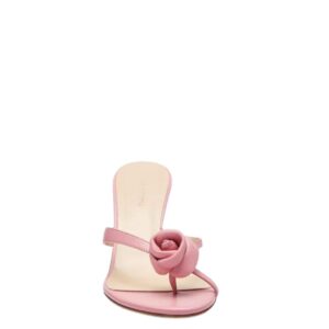 MAGDA BUTRYM WEDGE FLOWER SANDALS IN PINK LEATHER