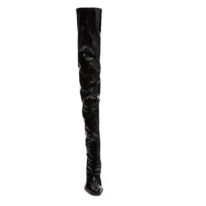 MAGDA BUTRYM THIGH HIGH BOOTS IN BLACK VINYL