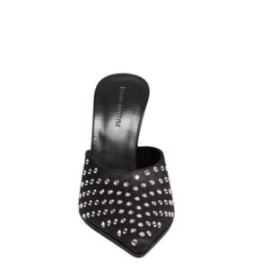 MAGDA BUTRYM POINTED CRYSTAL MULES IN BLACK