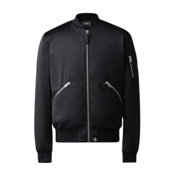 MACKAGE RAMONE SATIN BOMBER JACKET WITH SLEEVE POCKET