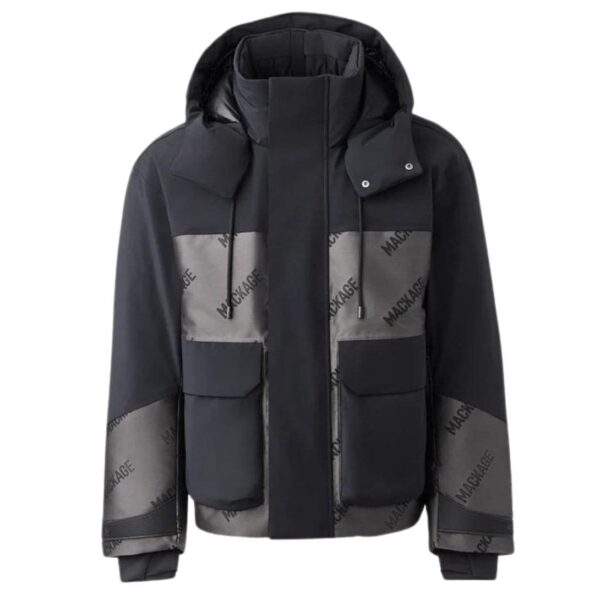 MACKAGE FARRIS-JMG DOWN SKI JACKET WITH JACQUARD LOGO PATTERN