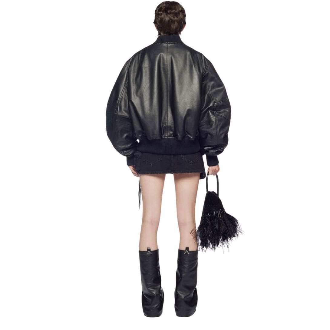 THE ATTICO ANJA DARK BROWN BOMBER - Image 3