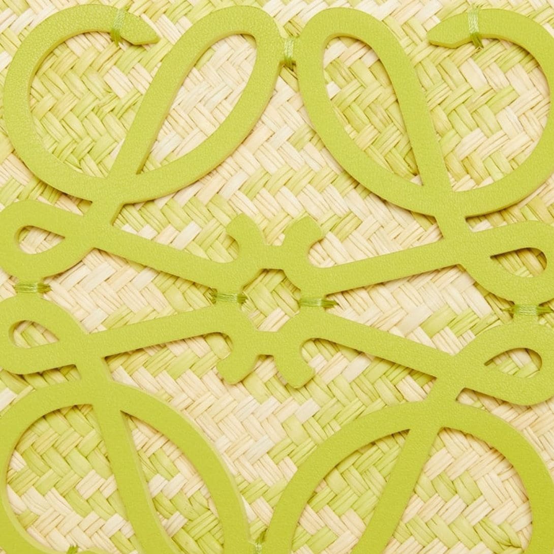 LOEWE ANAGRAM BASKET BAG IN IRACA PALM AND CALFSKIN - Image 5