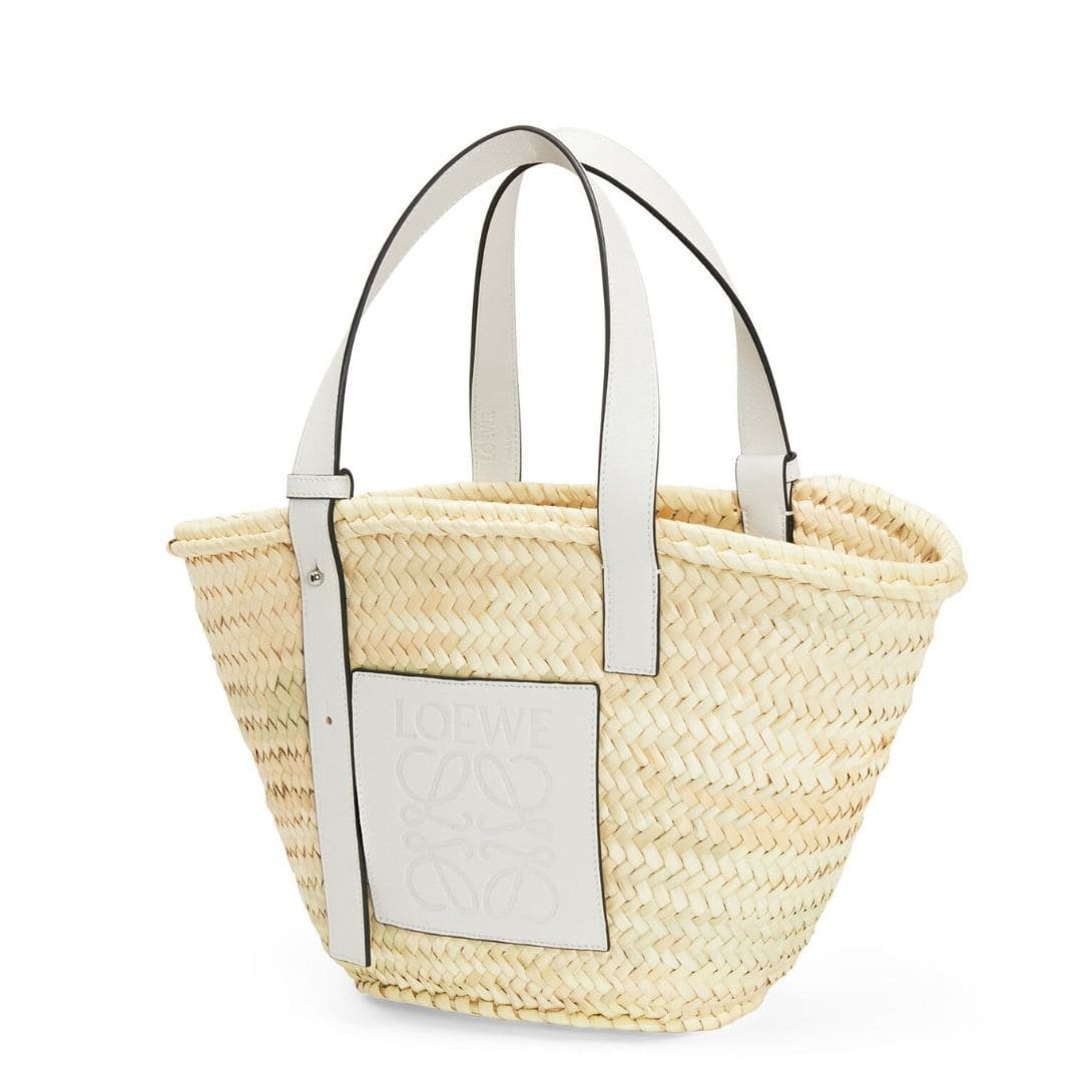 LOEWE BASKET BAG IN PALM LEAF AND CALFSKIN - Image 2