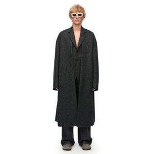 LOEWE DOUBLE LAYER COAT IN WOOL