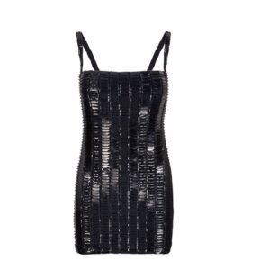 THE ATTICO RUE BLACK MINI DRESS