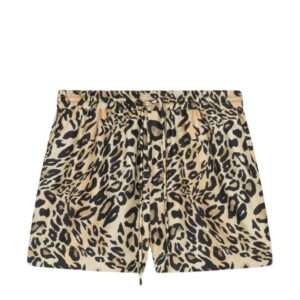 NANUSHKA AMIL SILK TWILL SHORTS LEOPARD