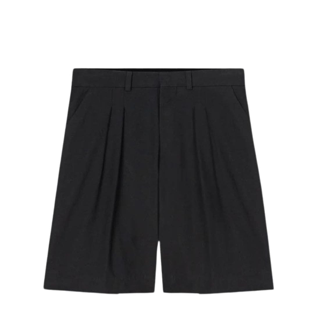 NANUSHKA CARSTEN WASHED-CANVAS SHORTS BLACK