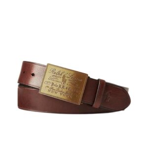 RALPH LAUREN HERITAGE PLAQUE BUCKLE BELT