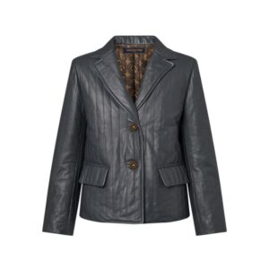 LOUIS VUITTON  PINSTRIPE LEATHER BLAZER