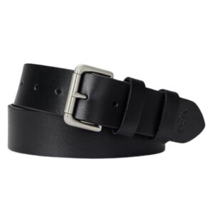 RALPH LAUREN LEATHER ROLLER BUCKLE BELT