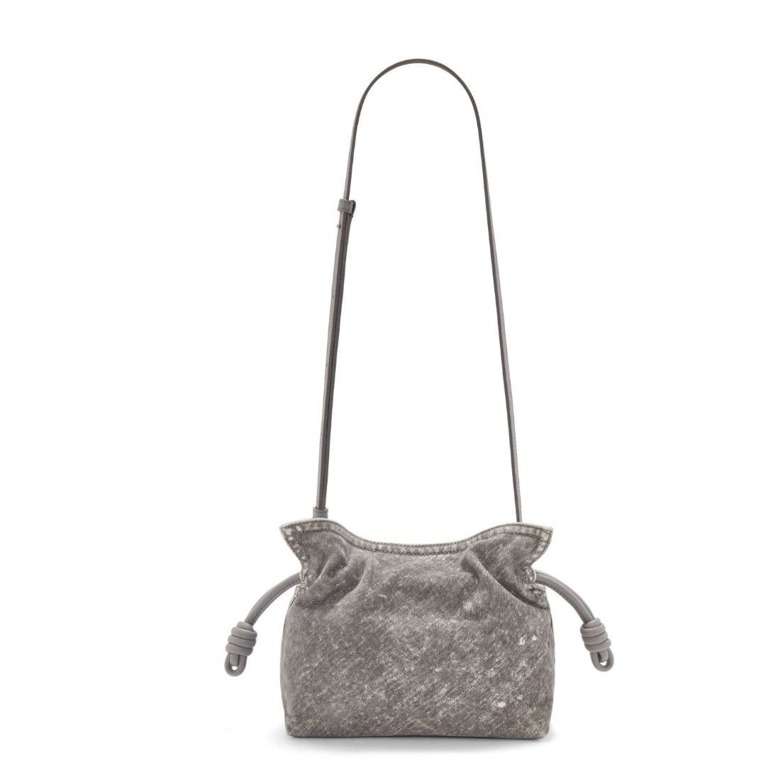 LOEWE FLAMENCO CLUTCH MINI BAG IN FLOCKED DENIM - Image 7