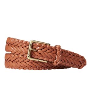 RALPH LAUREN SPORTSMAN BRAIDED LEATHER BELT