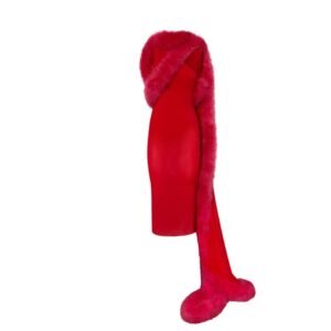 THE ATTICO VIBRANT RED LONG DRESS