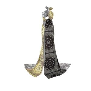 THE ATTICO “DARA” MULTICOLOR BANDANA LONG DRESS