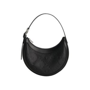 MARINE SERRE MOONOGRAM VEGETABLE TANNED LEATHER MINI ECLIPS BLACK