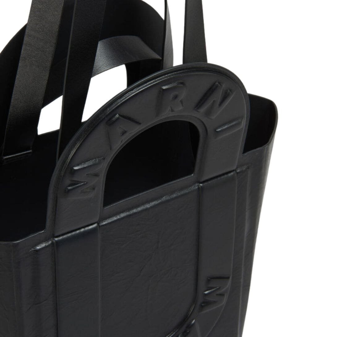 MARNI BLACK LEATHER SWEEDY SMALL TOTE BAG - Image 2