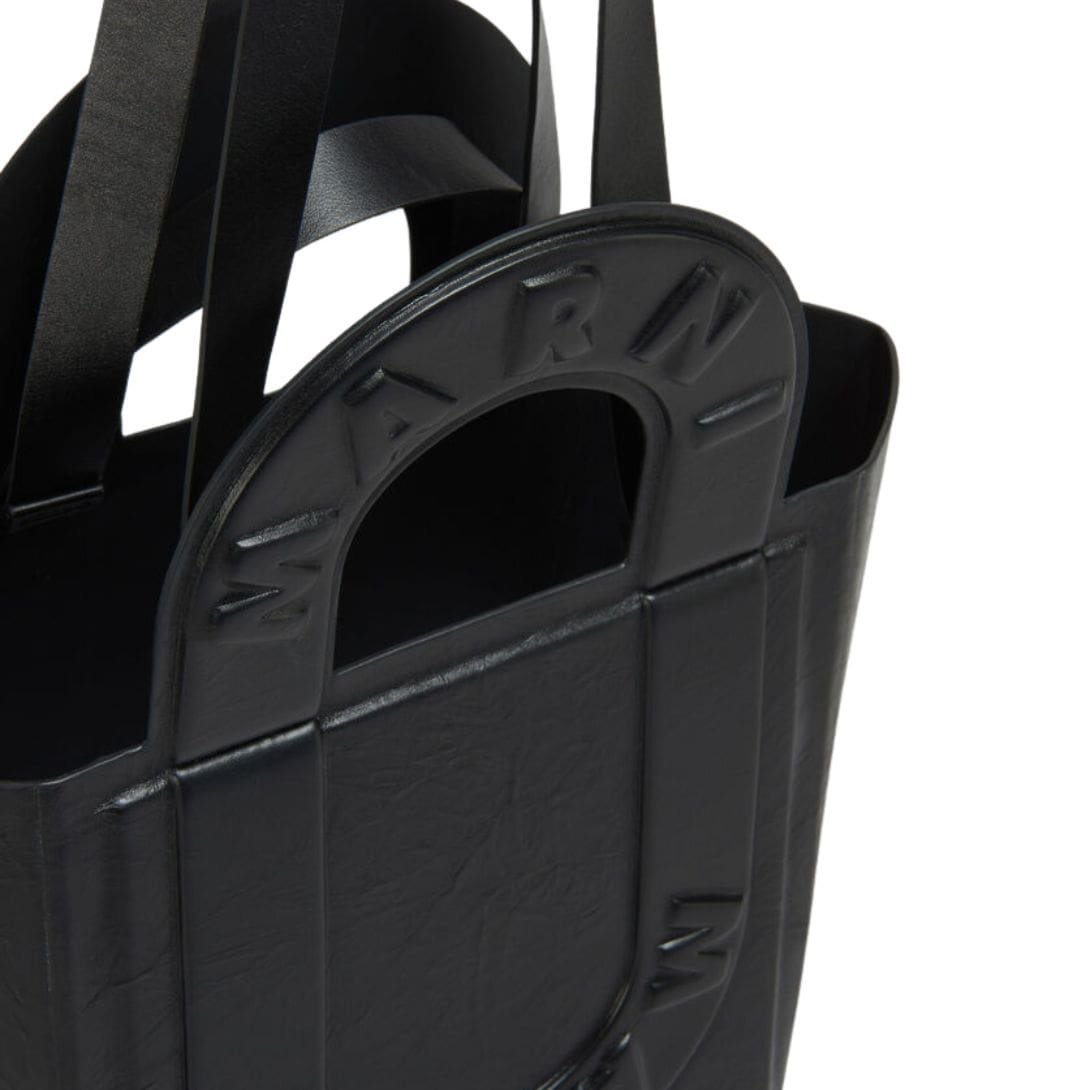 MARNI BLACK LEATHER SWEEDY SMALL TOTE BAG - Image 2