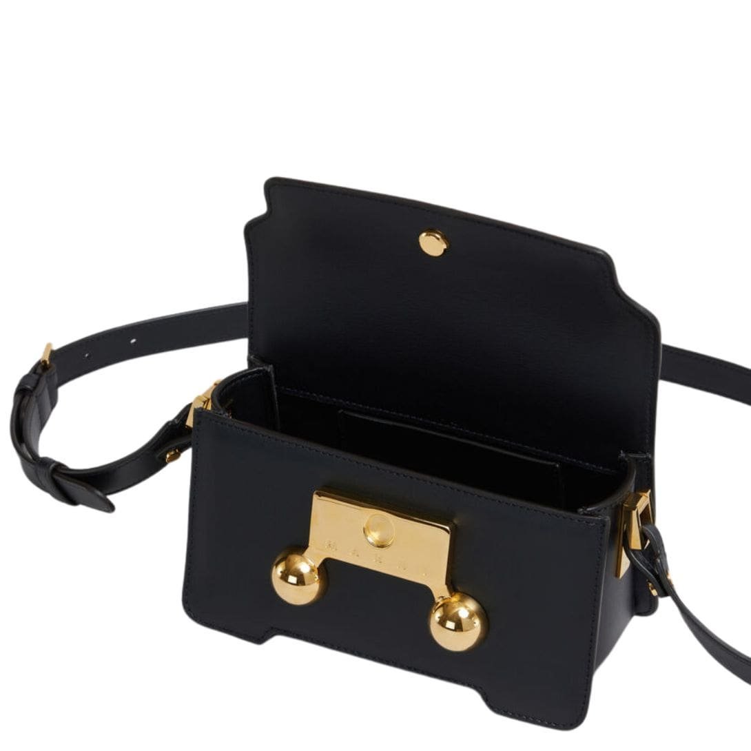 MARNI BLACK LEATHER TRUNKAROO MINI SHOULDER BAG - Image 2