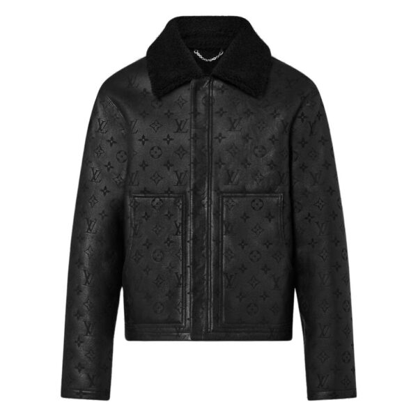 LOUIS VUITTON SHEARLING EMBOSSED MONOGRAM JACKET