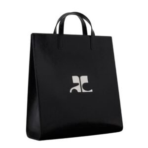 COURREGES HERITAGE NAPLACK LEATHER TOTE BAG