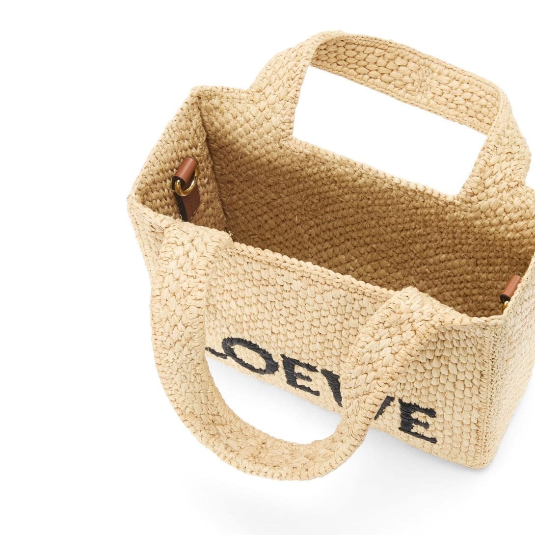 LOEWE FONT TOTE MINI BAG IN RAFFIA - Image 6