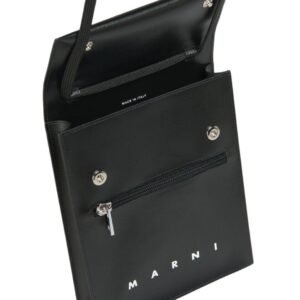 MARNI BLACK POUCH WITH SHOELACE STRAP